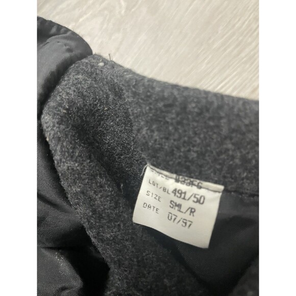 Vintage 90s LL Bean Duffle Coat Men Wool Hooded Toggle Jacket Gray Size small - Picture 12 of 16